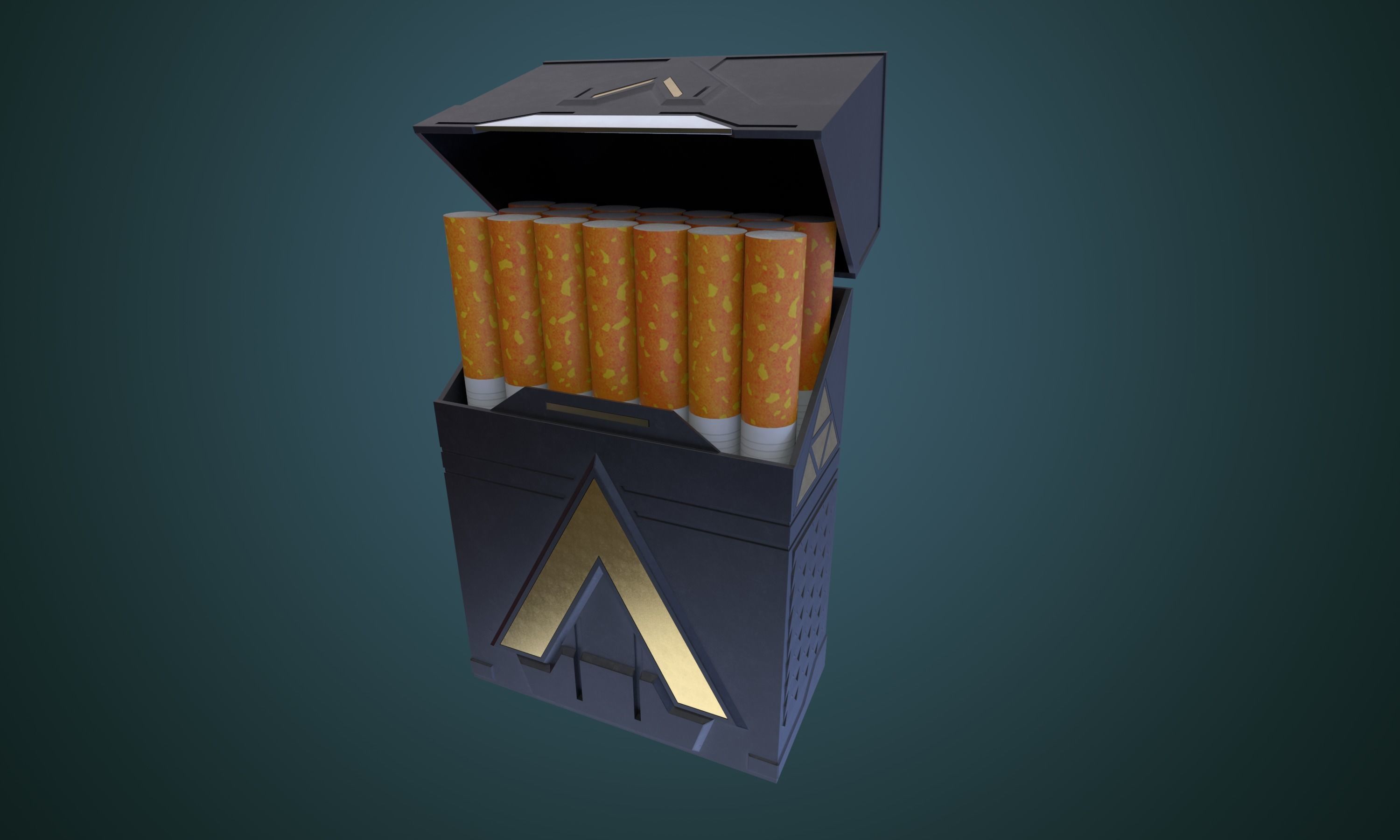 Cigarette Case TRITON 3D model_5