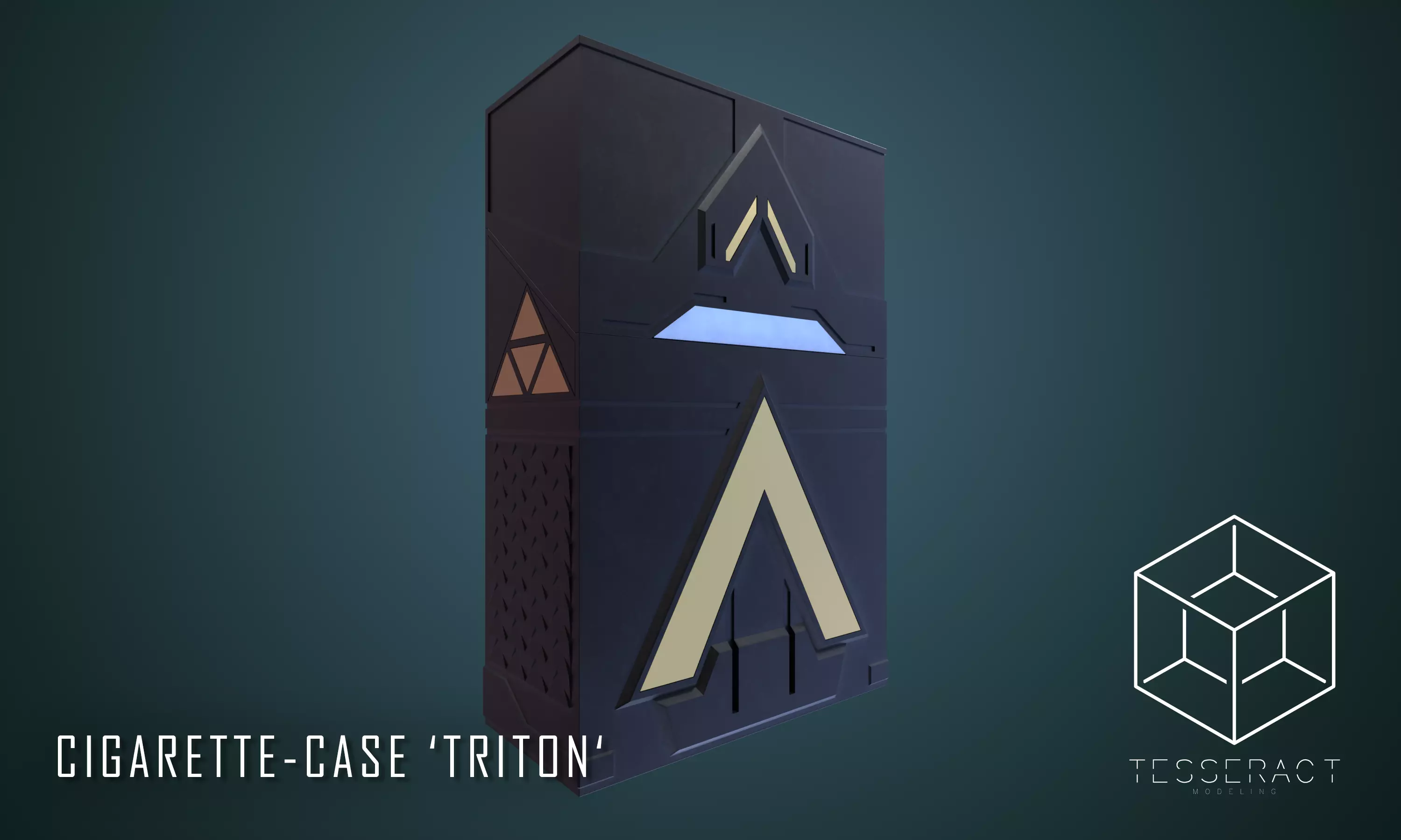 Cigarette Case TRITON 3D model_0