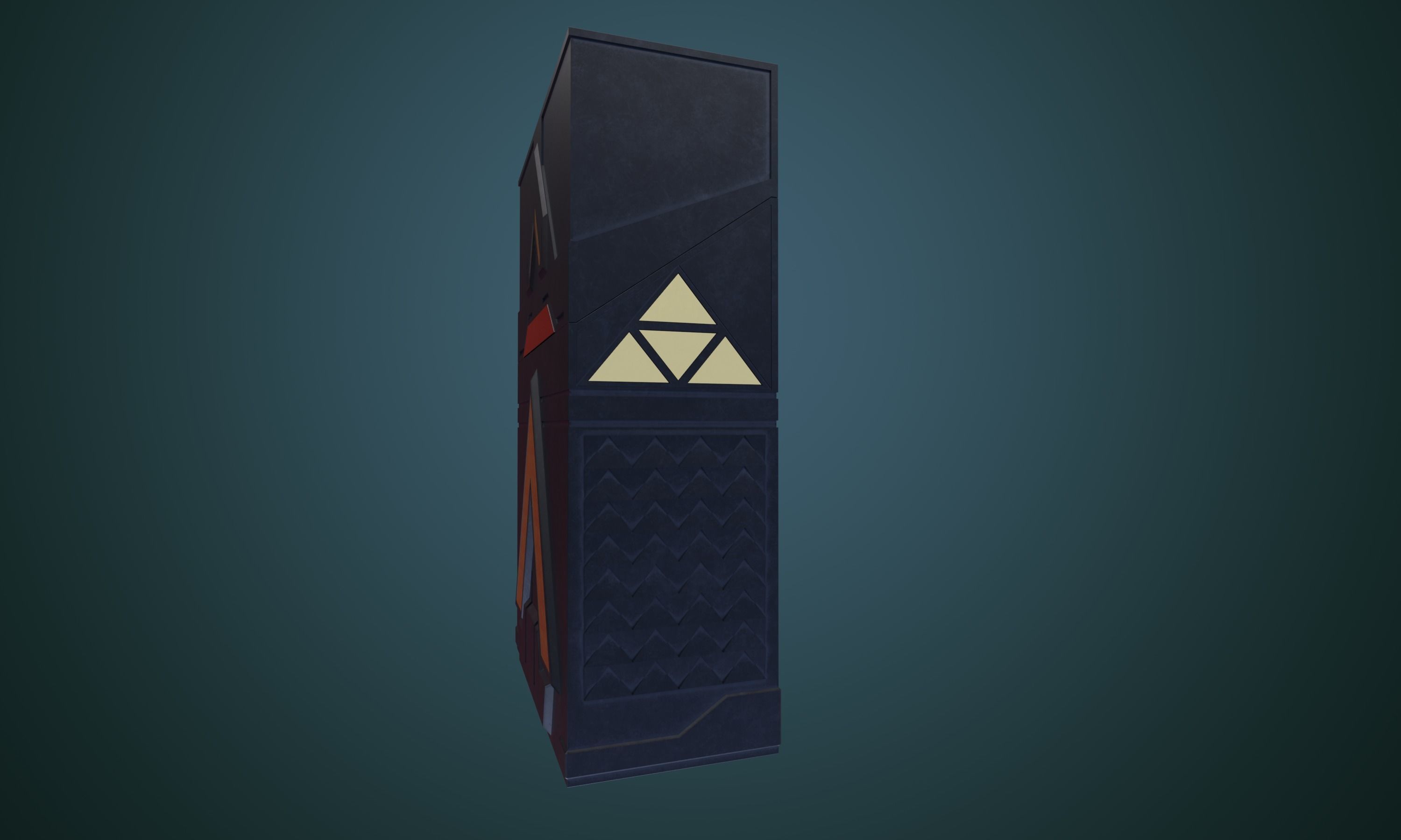 Cigarette Case TRITON 3D model_3