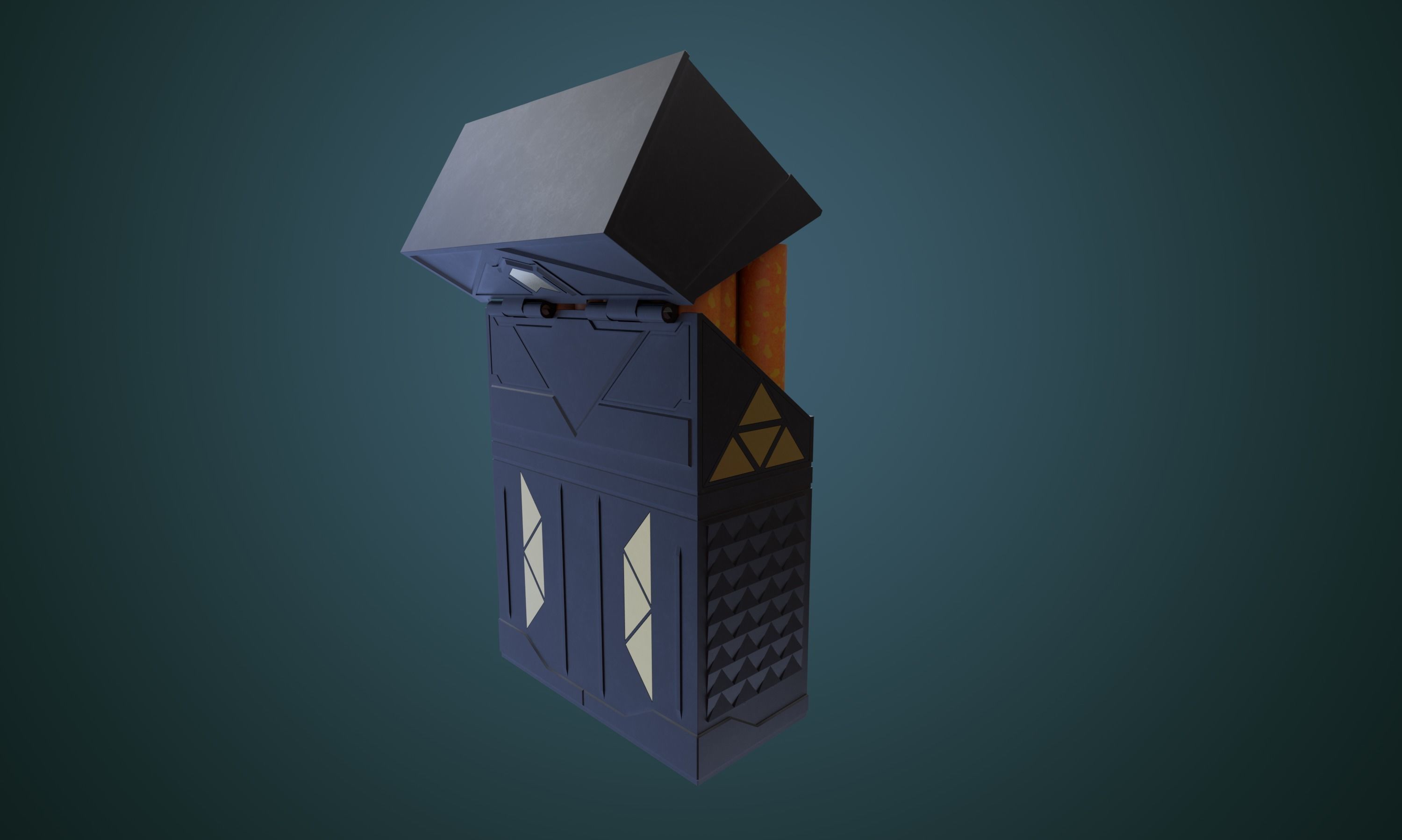 Cigarette Case TRITON 3D model_6