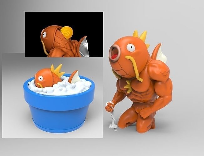 MAGIKARP FUNNY PIGGY BANK print model 3D print model
