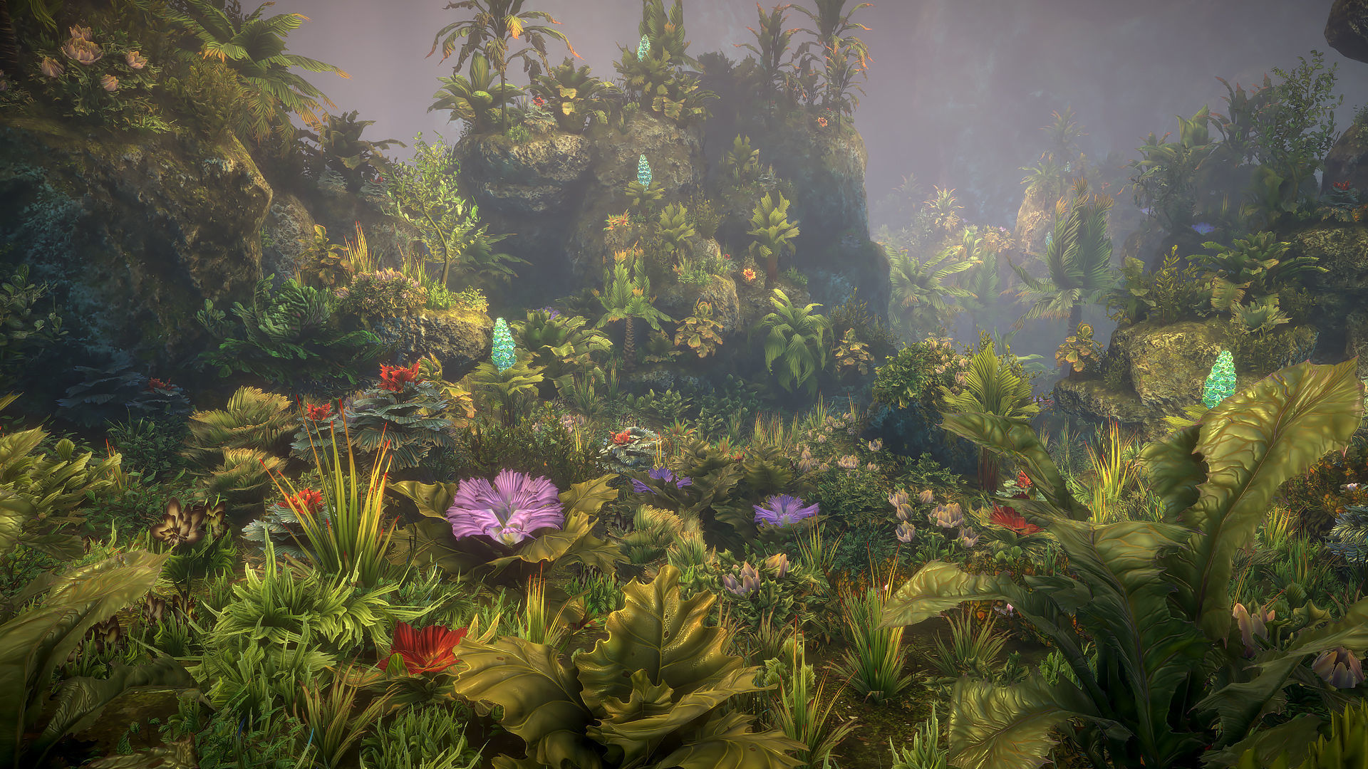 Fantasy plants 4 Low-poly 3D model_1