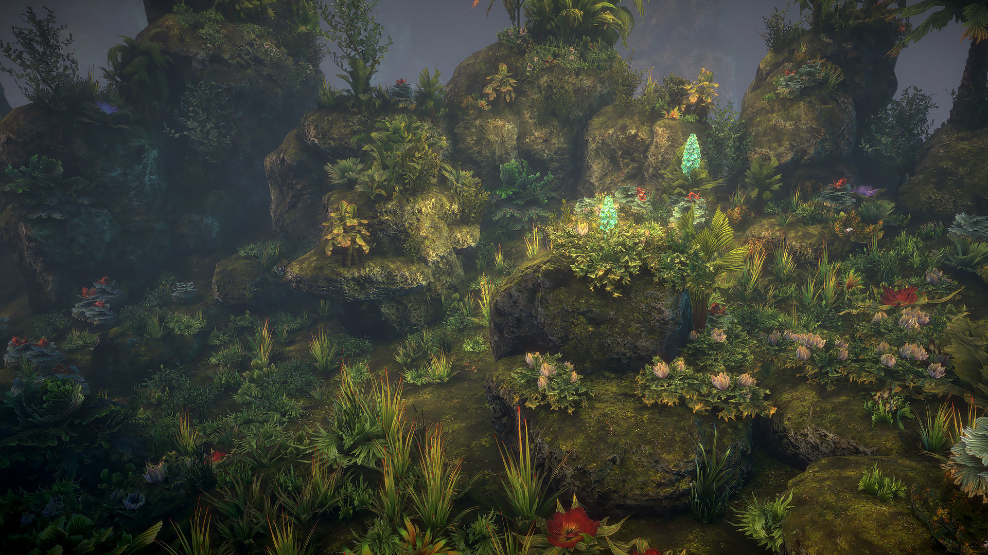 Fantasy plants 4 Low-poly 3D model_4