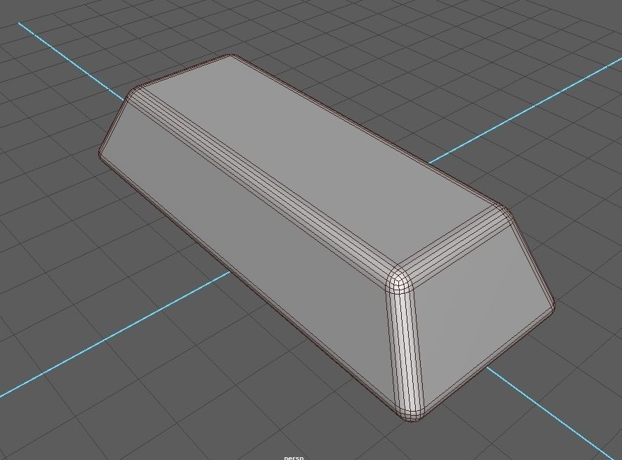 Gold Bar  I PBR Model 3D model Low-poly 3D model_1