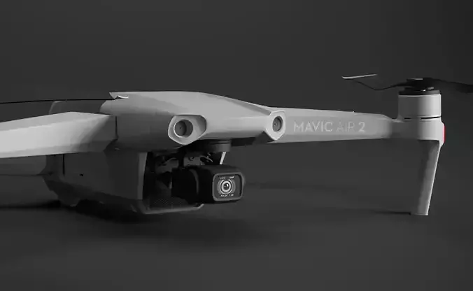 DJI Mavic Air 2 drone with transmitter 3D model