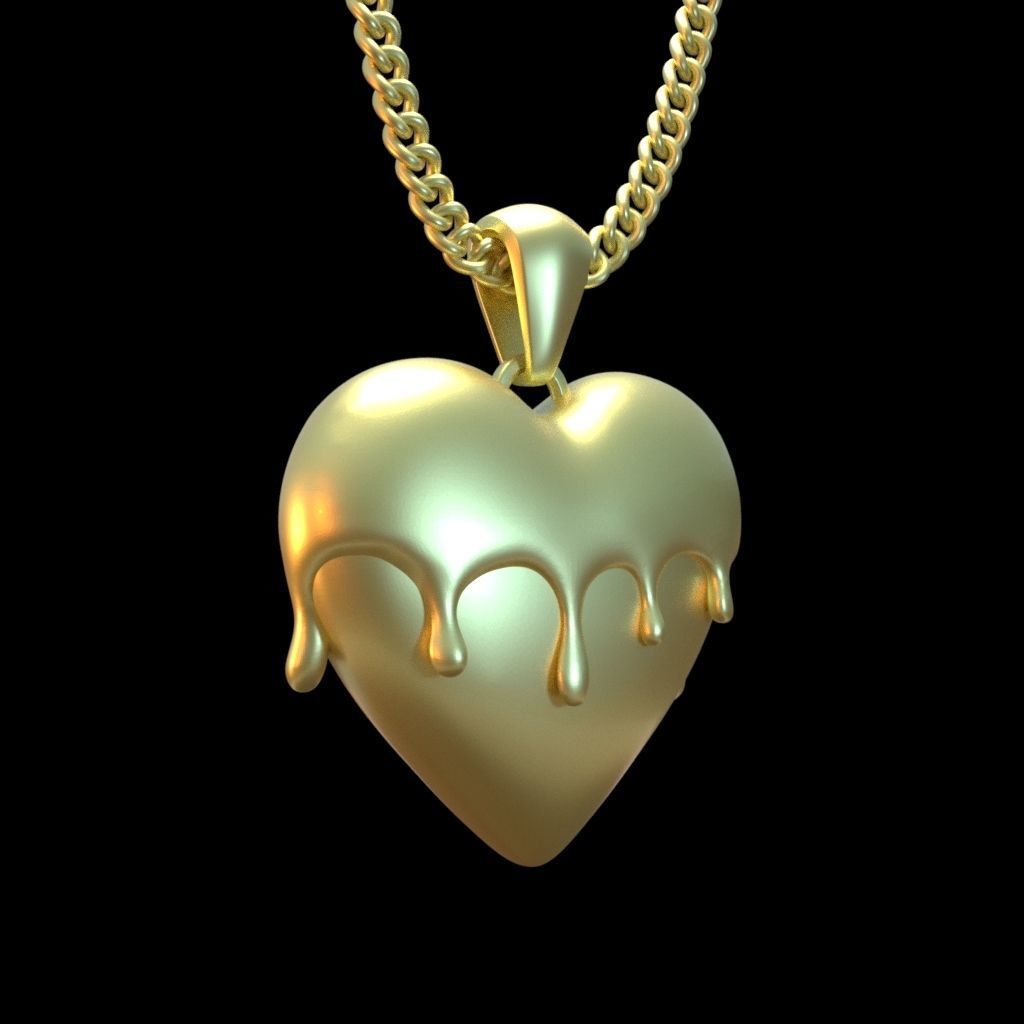 Melted Heart 3D print model_7