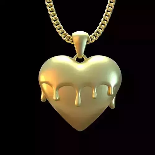 Melted Heart 3D print model