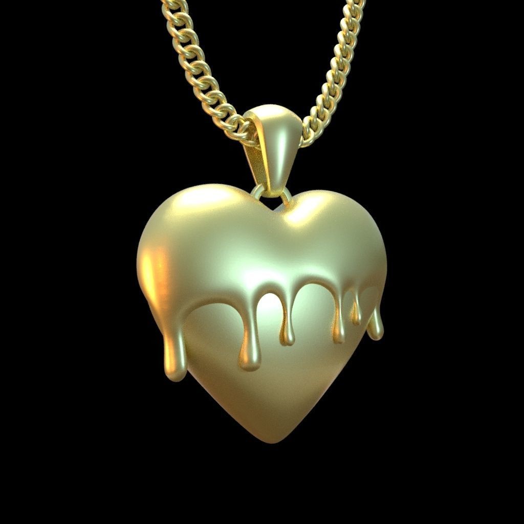 Melted Heart 3D print model_5