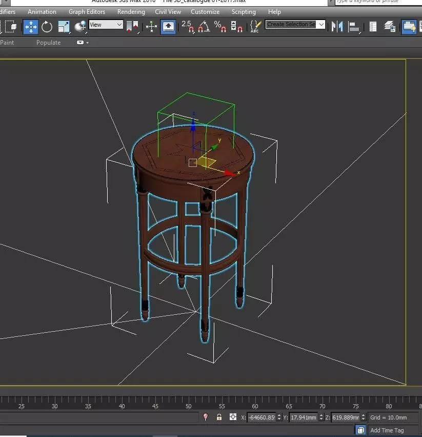 table chair classic 3D model | CGTrader