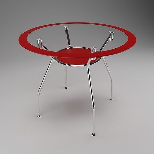 Red Table DT 265 R 3D model