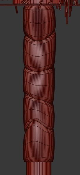 Bamboo Umbrella with Banana Leaf 3D model_16