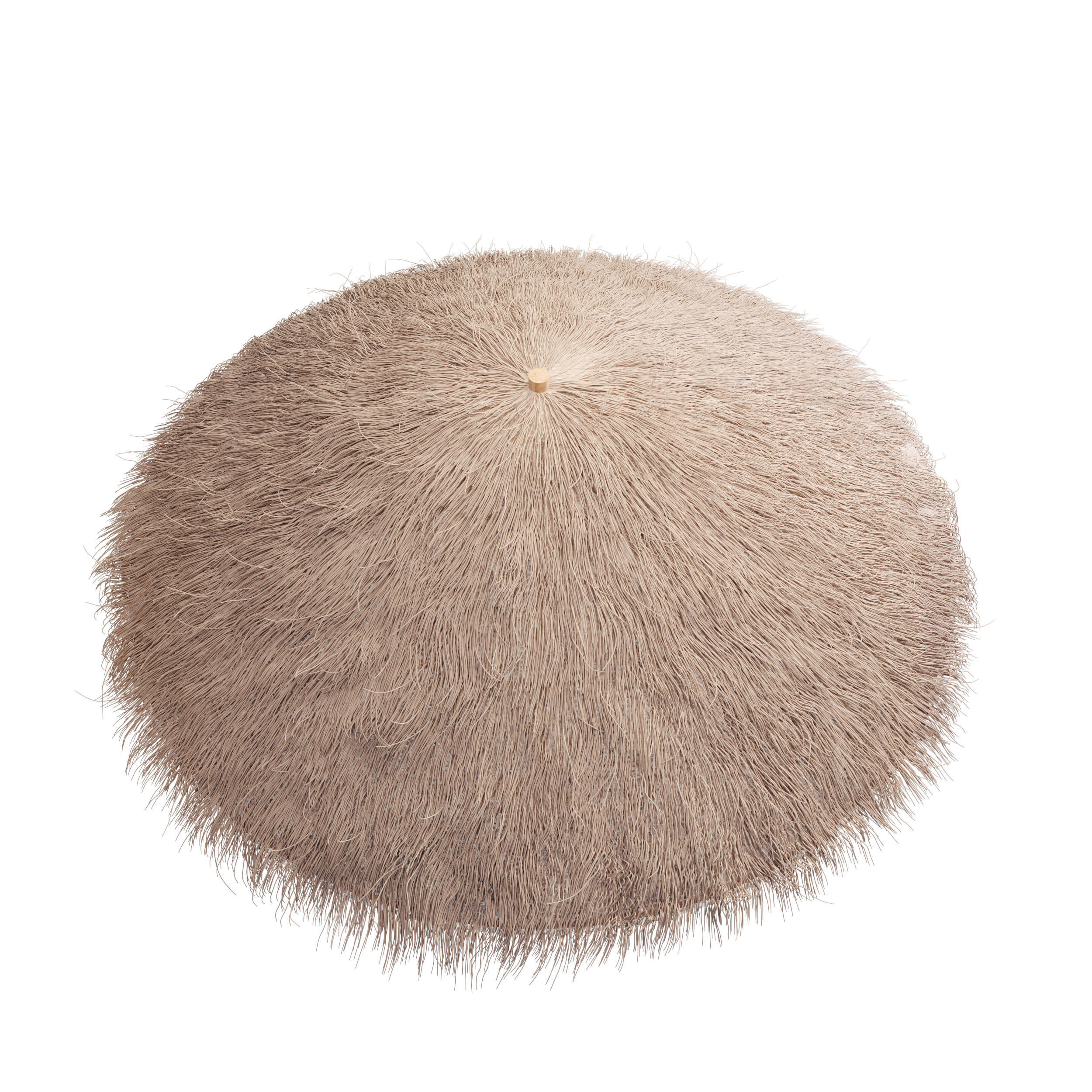 Bamboo Umbrella with Banana Leaf 3D model_22