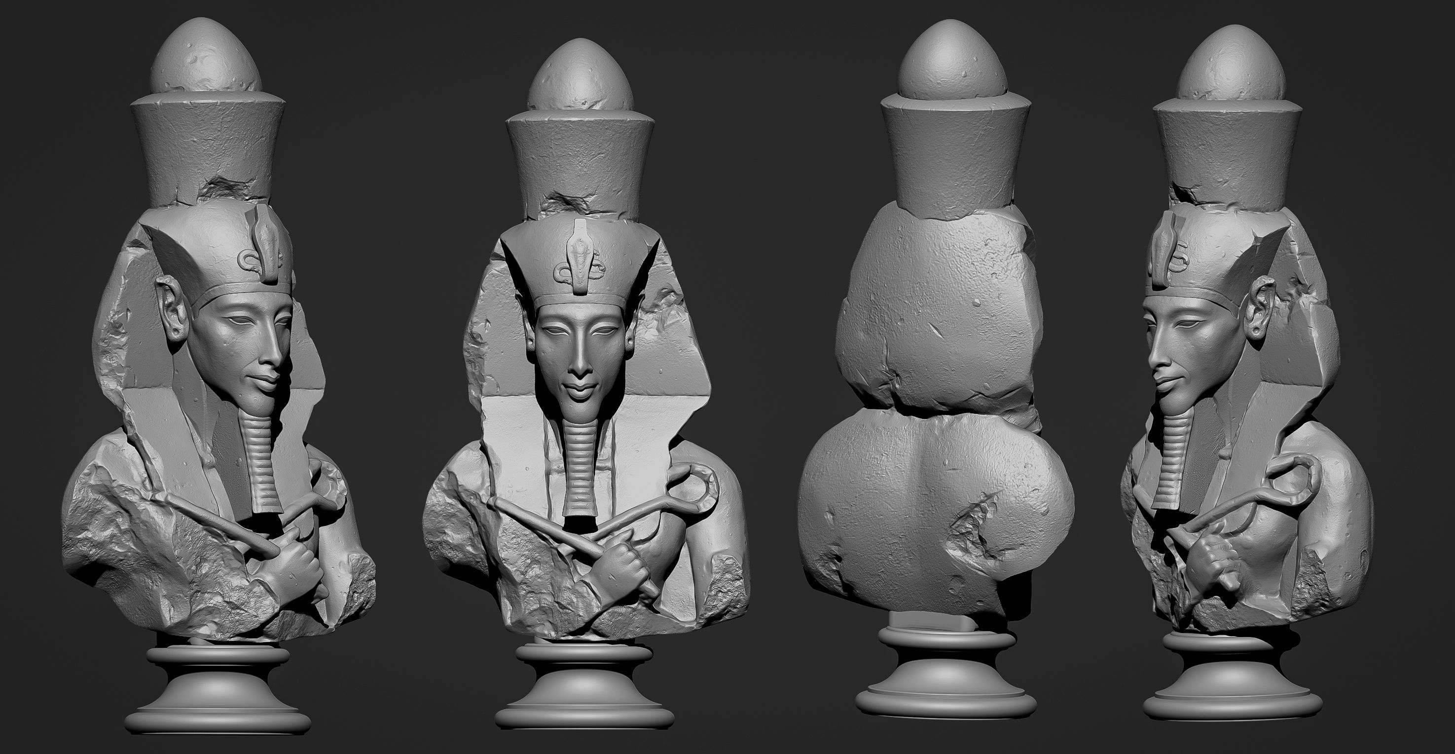 AKHENATEN AMENHOTEP IV 3D print model_10