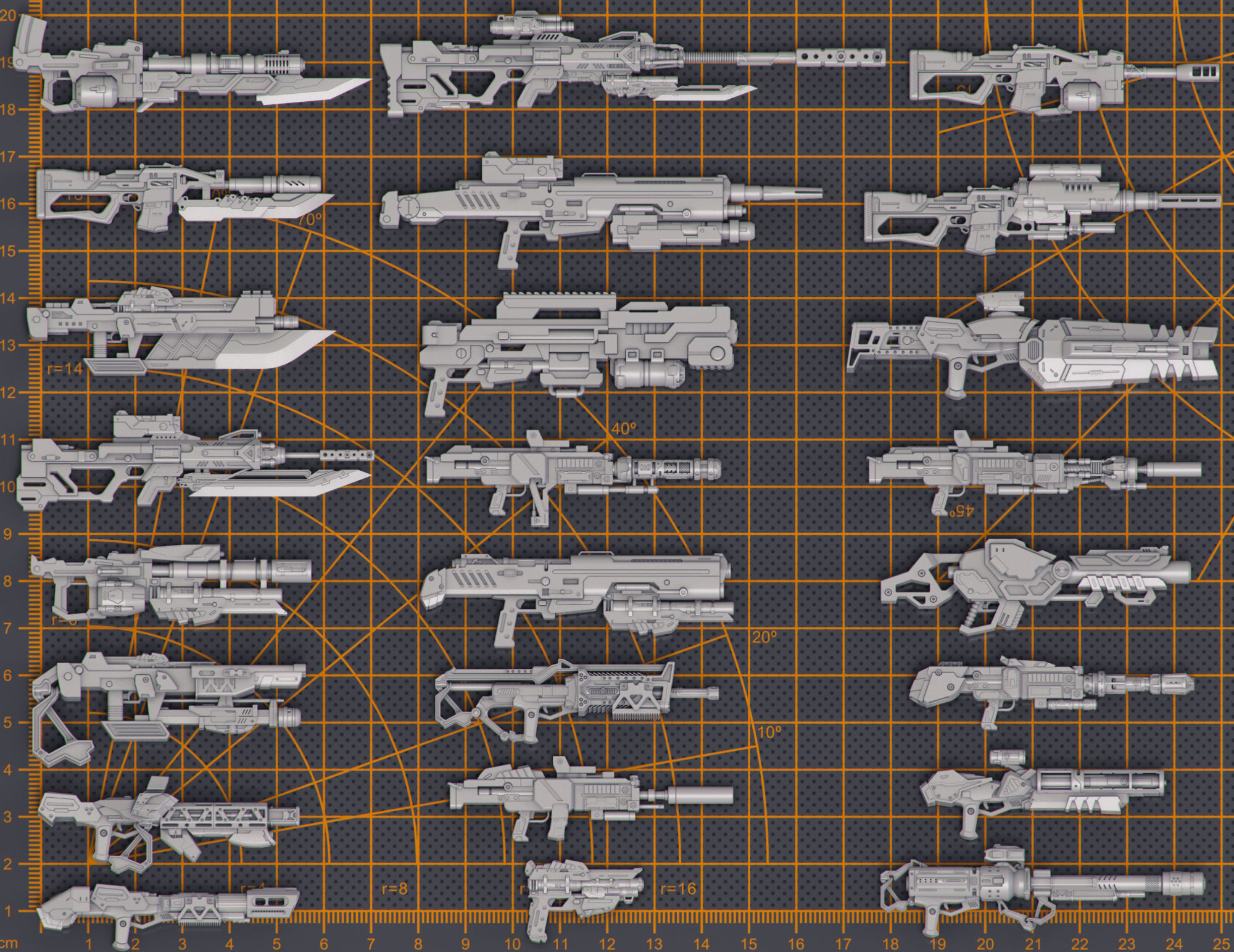 Mech Warrior Hard Surface Kitbash 4 of 20 3D model_3