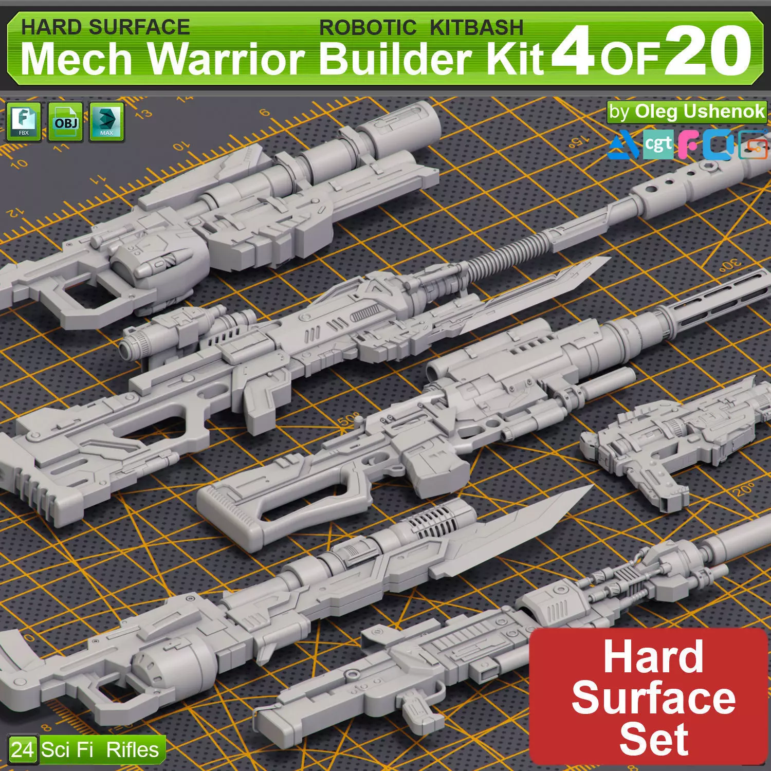 Mech Warrior Hard Surface Kitbash 4 of 20 3D model_0