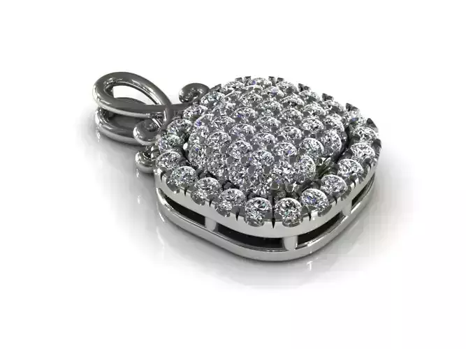 NRPN cubic zirconia pendant in gold