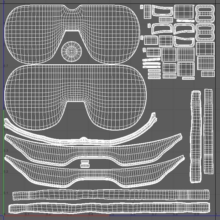 Medical Goggles I PBR Model 3D model Low-poly 3D model_2