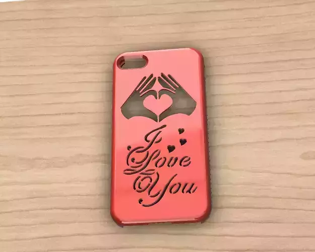 CARCASA IPHONE 7-8 I LOVE YOU 3D model