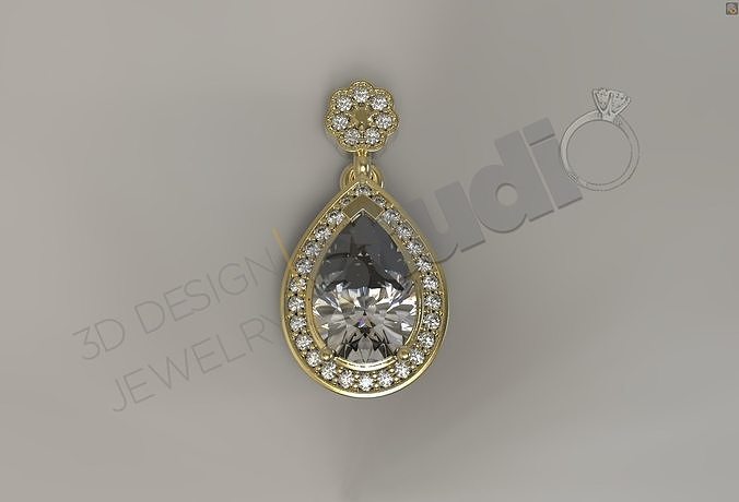 Tear unique name signature pendant 3d model 3D print model