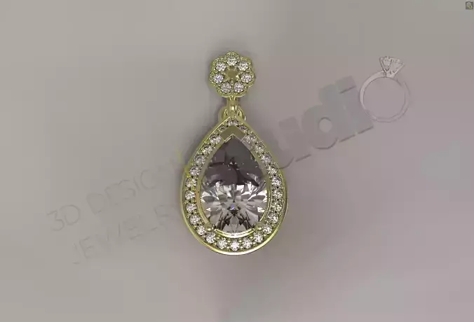 Tear unique name signature pendant 3d model