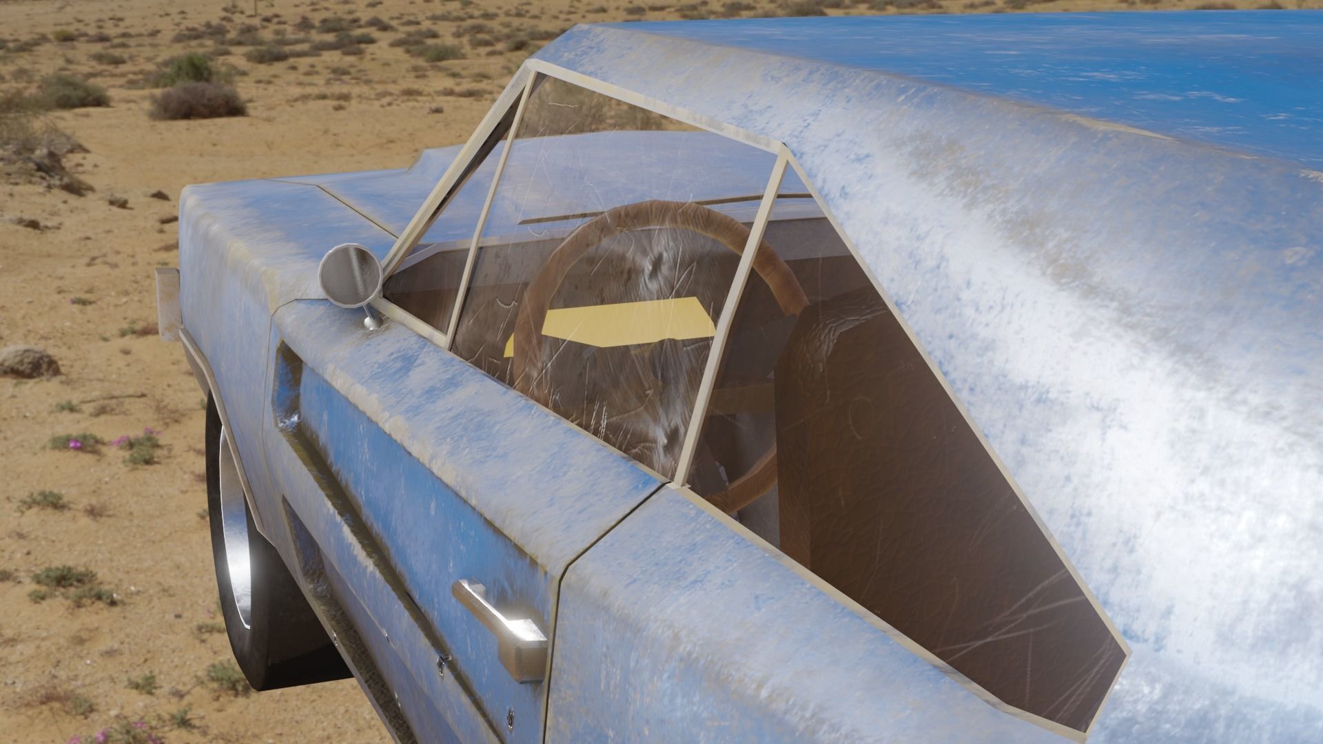 Dodge Charger 1969 Low-poly 3D model_4