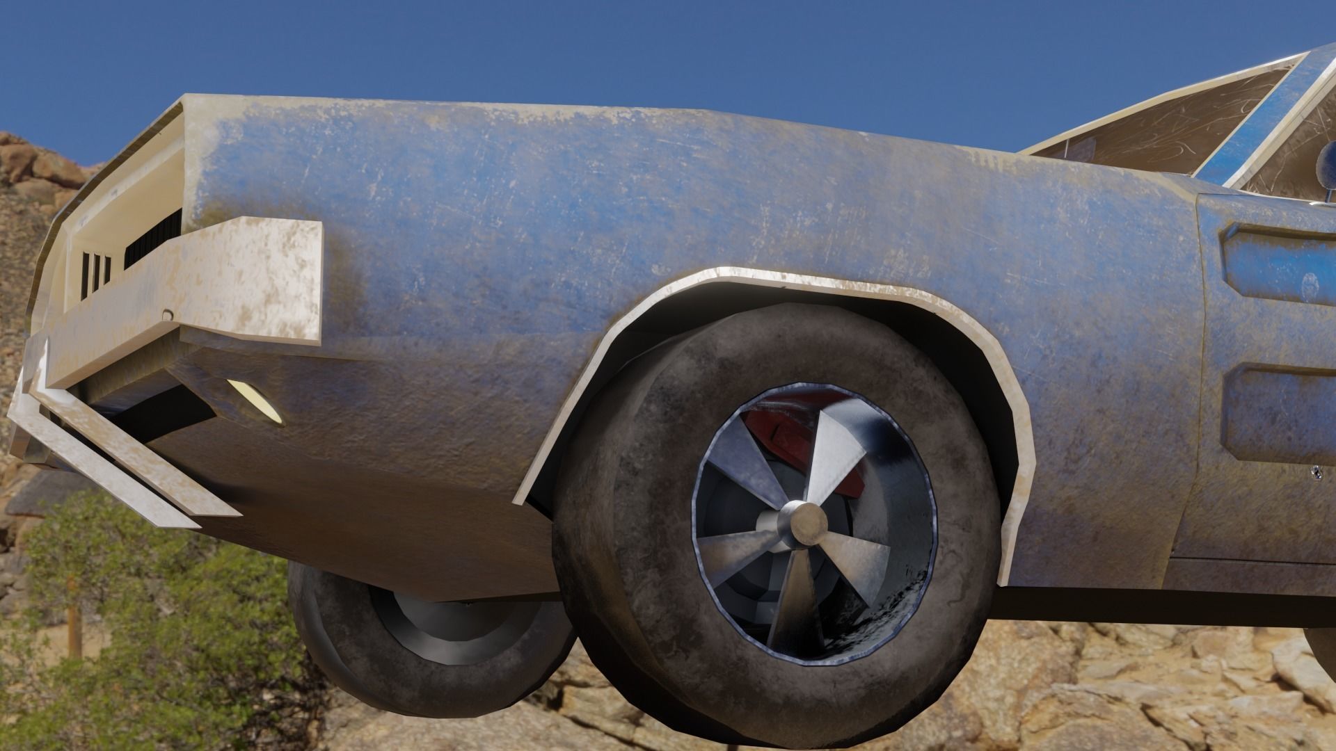 Dodge Charger 1969 Low-poly 3D model_6