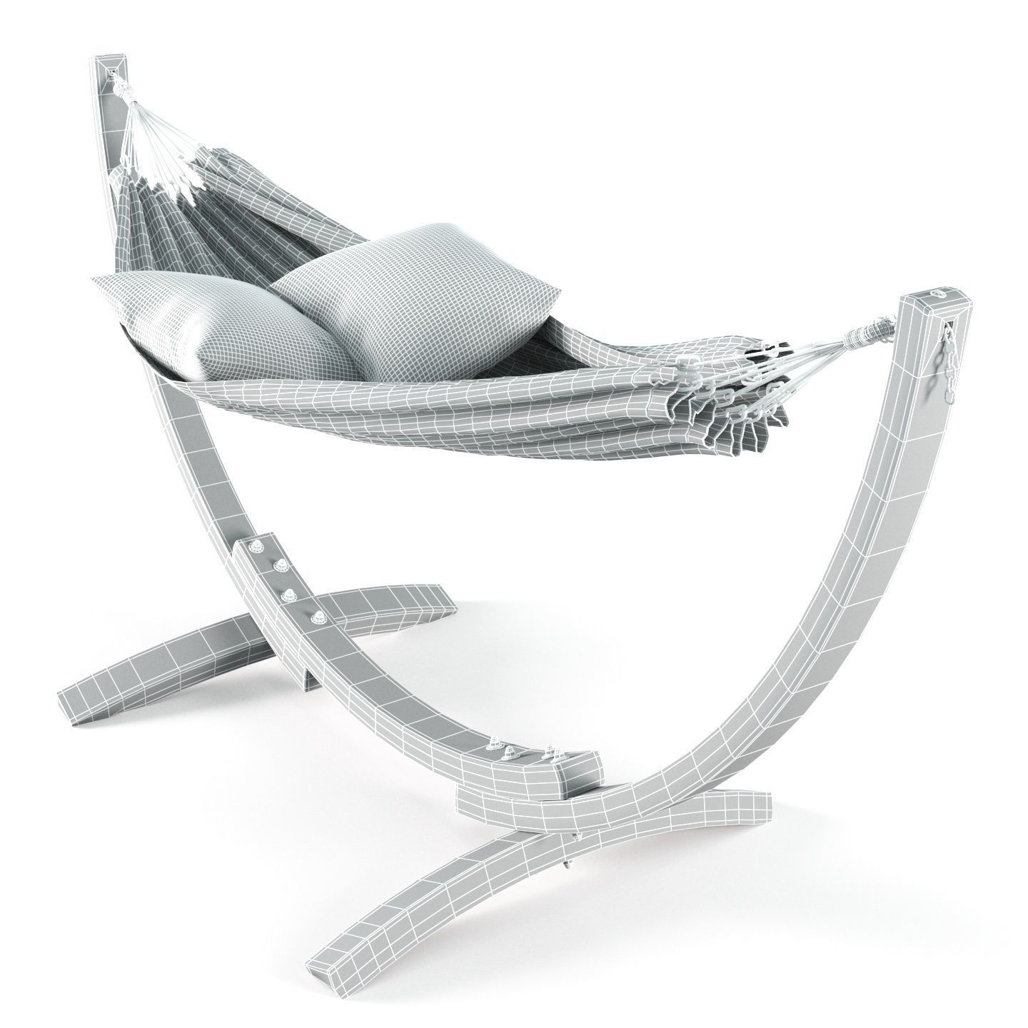 Hammock in stand 3D model_15
