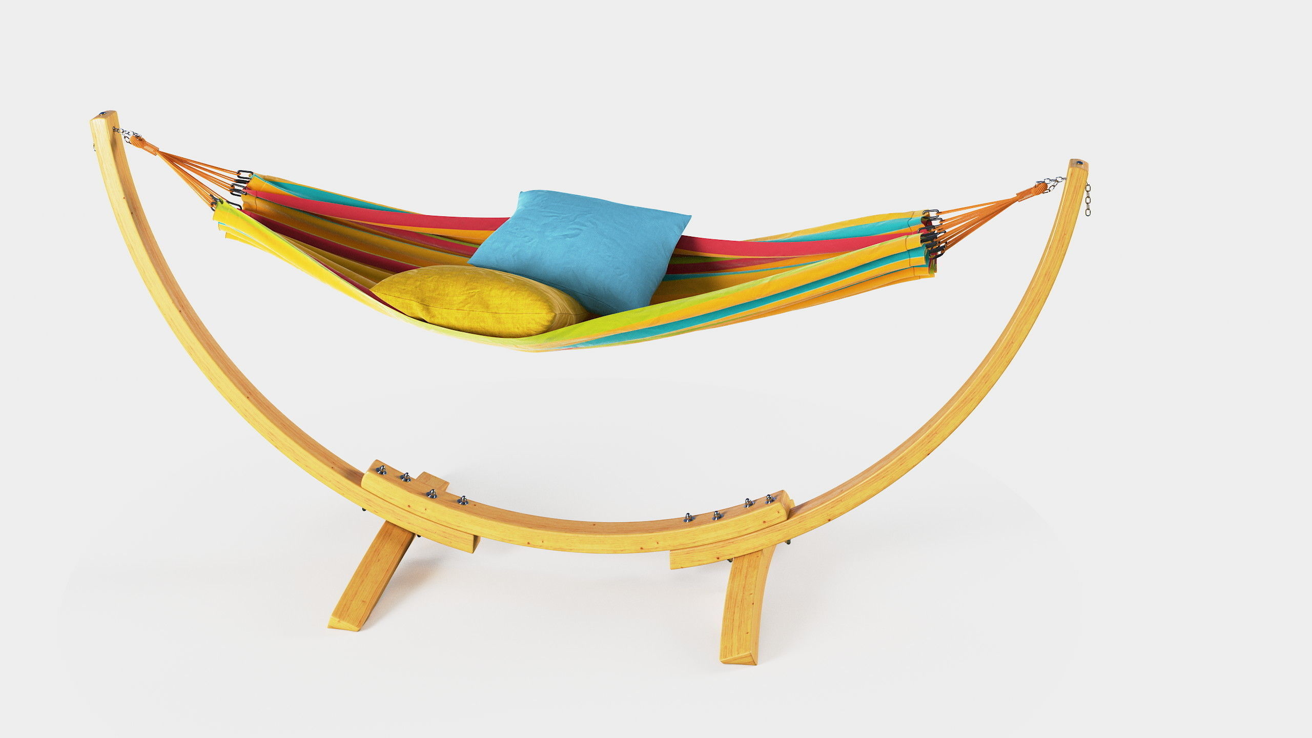 Hammock in stand 3D model_13