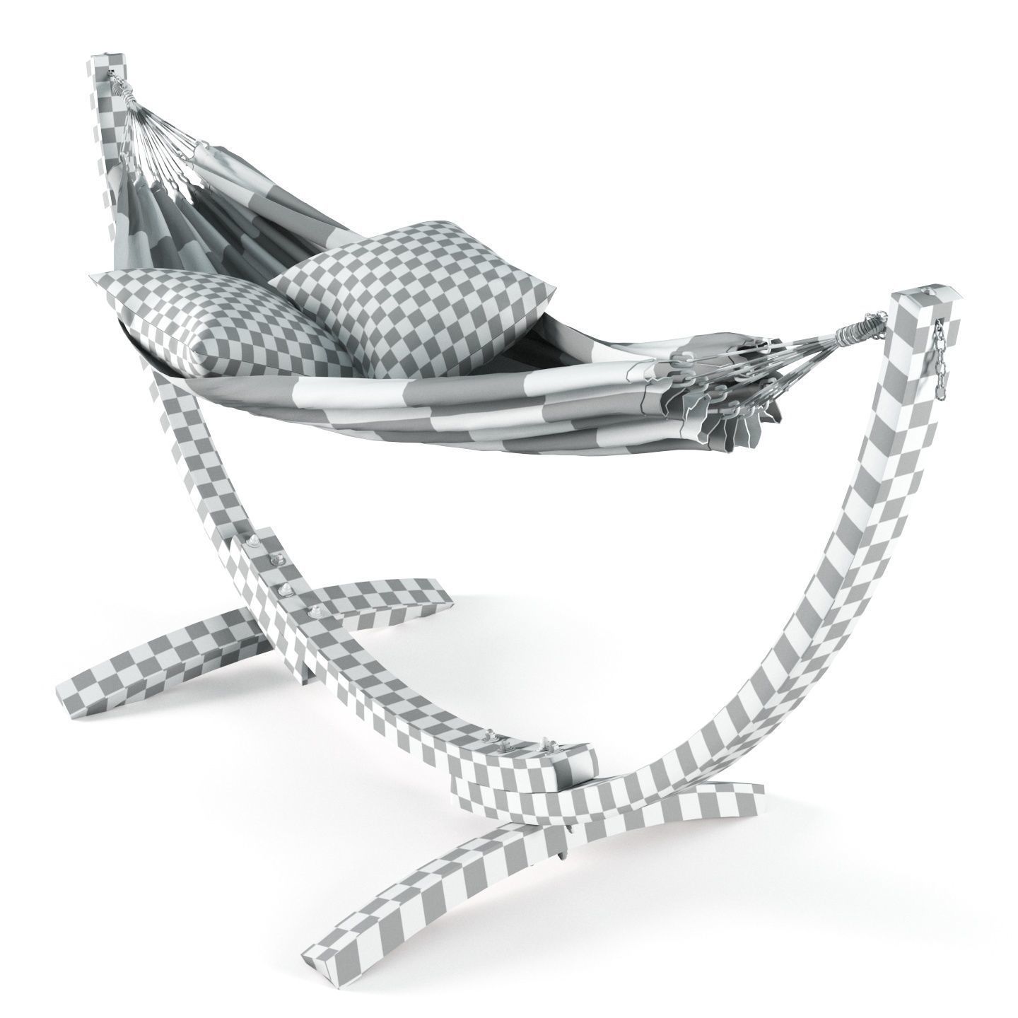 Hammock in stand 3D model_14