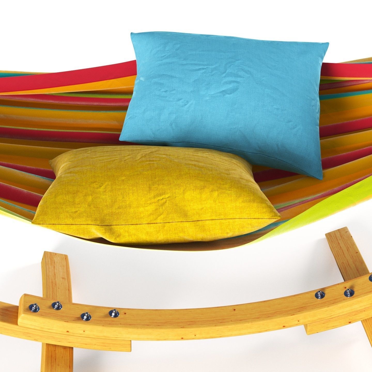 Hammock in stand 3D model_2