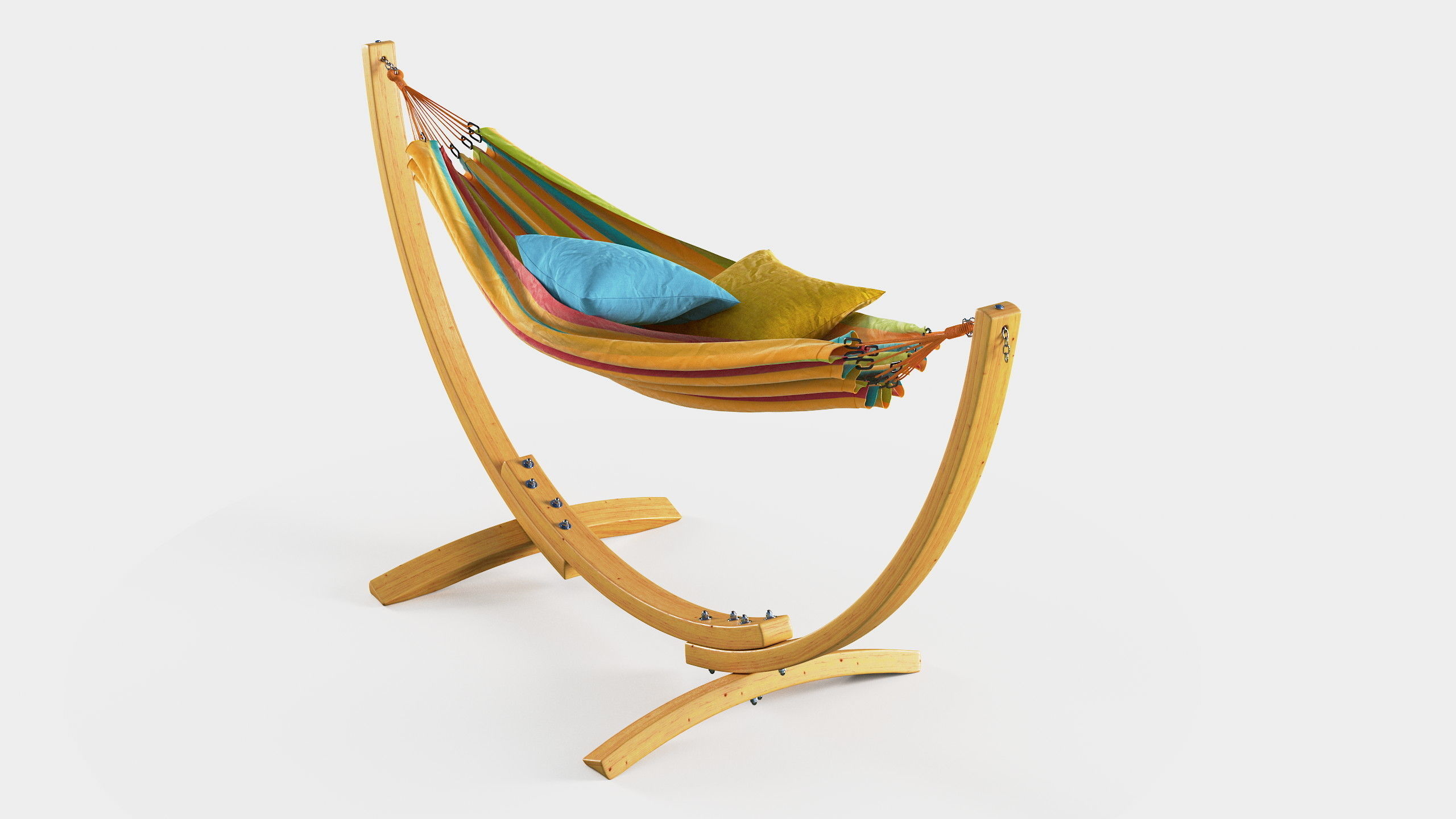 Hammock in stand 3D model_10