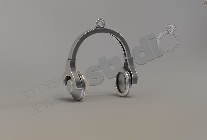  DJ  headphones music pendant 3d model 3D print model