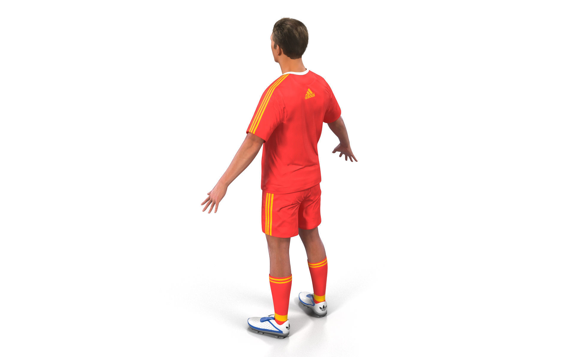 Soccer Player Bayern Rigged 2 3D model_7