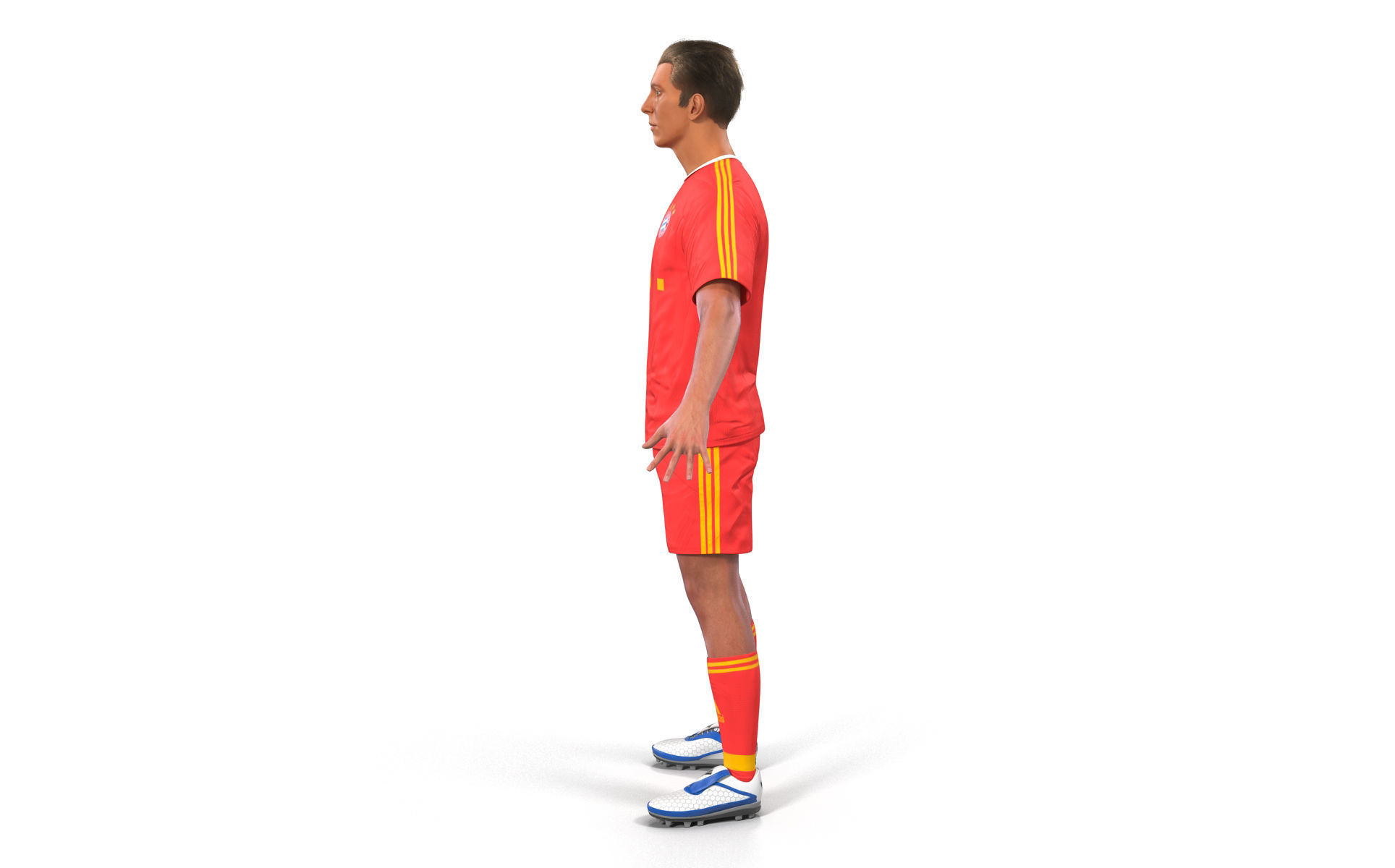 Soccer Player Bayern Rigged 2 3D model_8