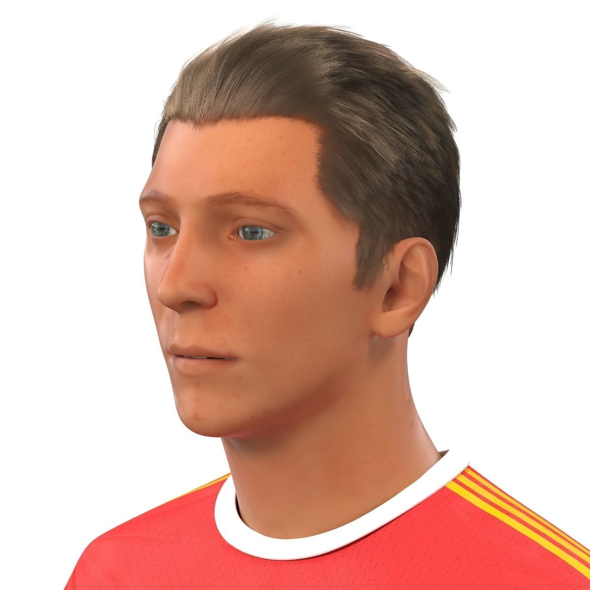 Soccer Player Bayern Rigged 2 3D model_26