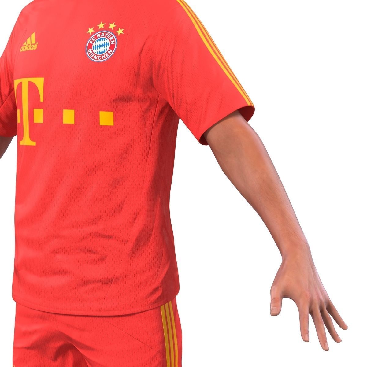 Soccer Player Bayern Rigged 2 3D model_20