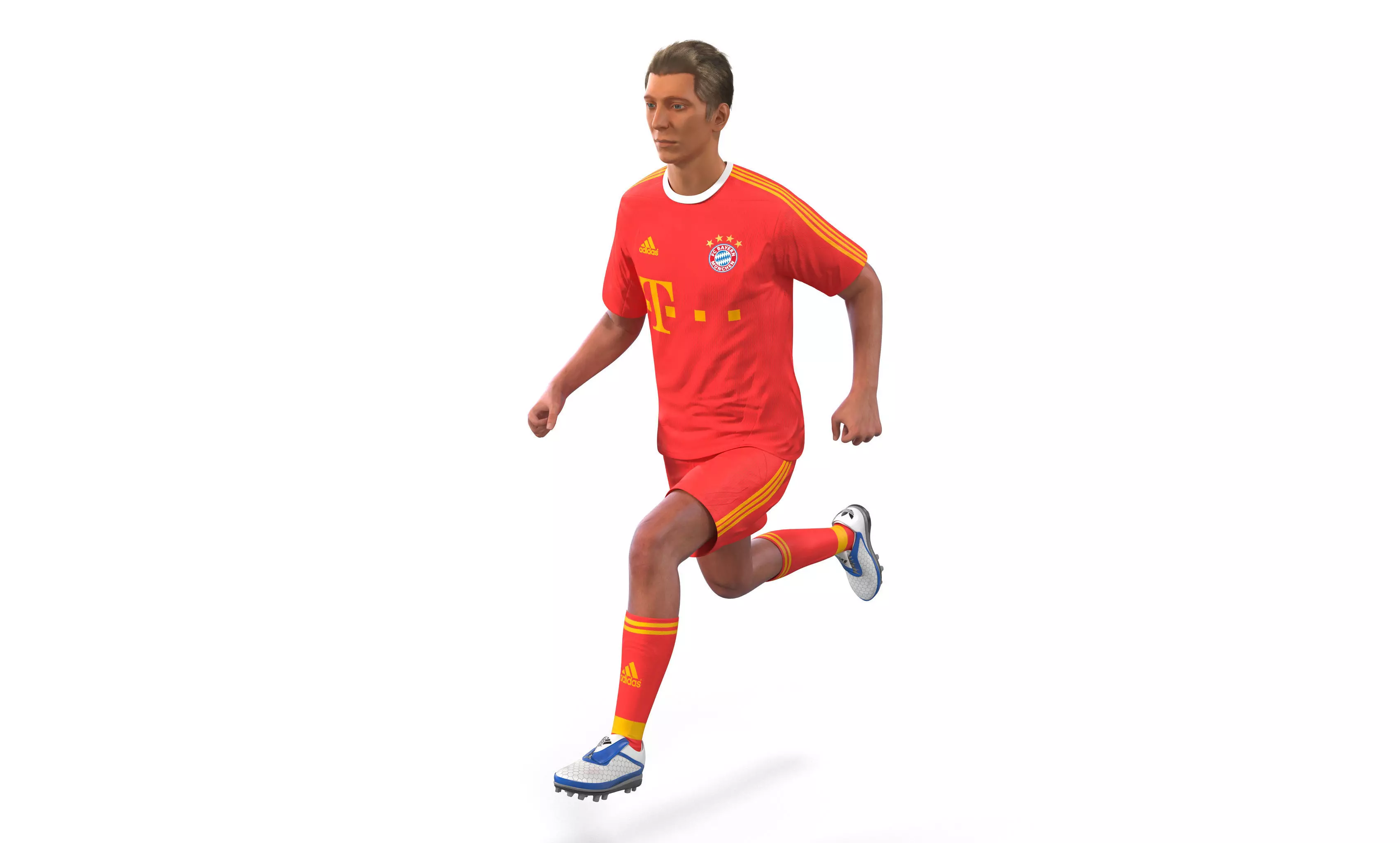 Soccer Player Bayern Rigged 2 3D model_0