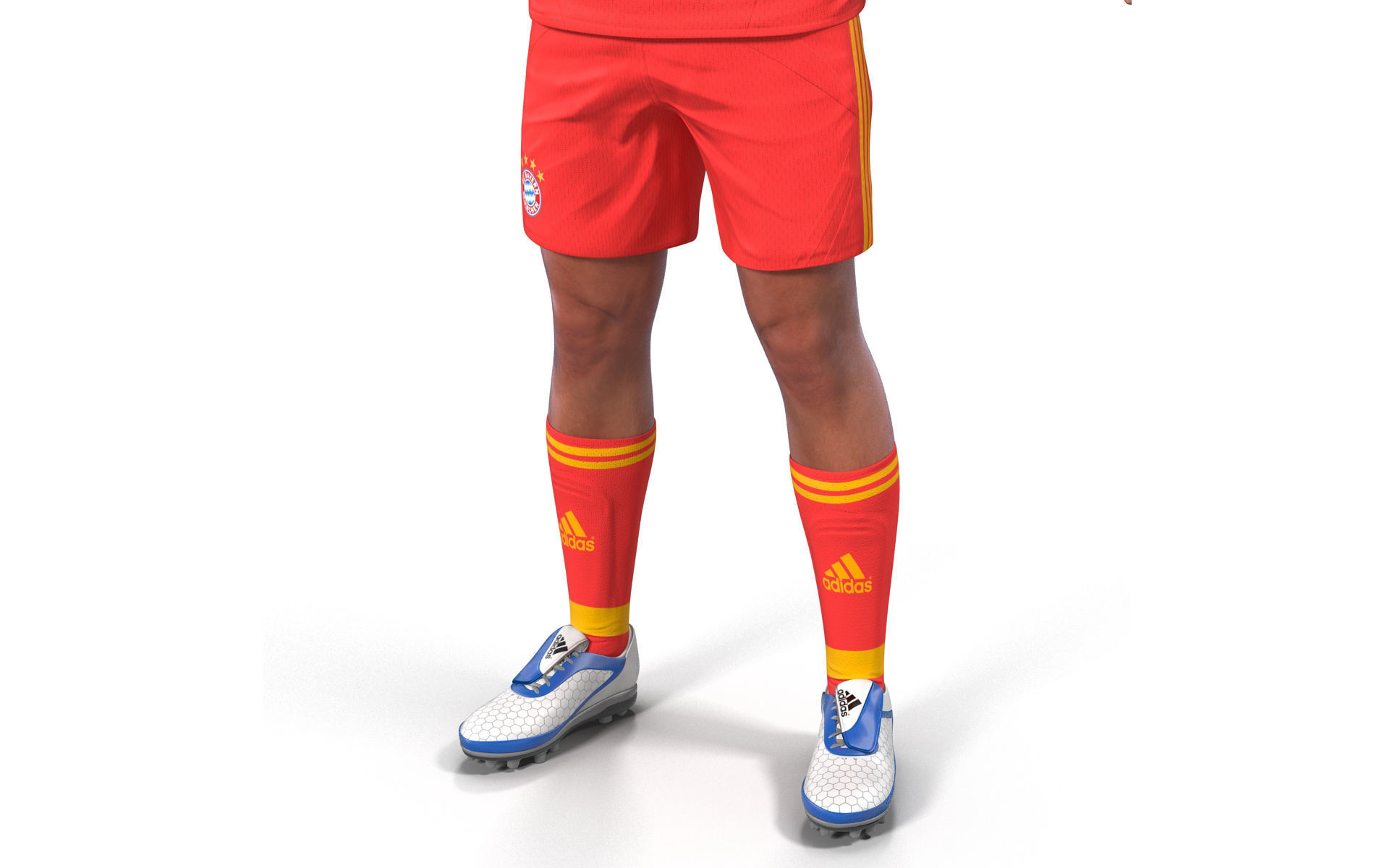 Soccer Player Bayern Rigged 2 3D model_22