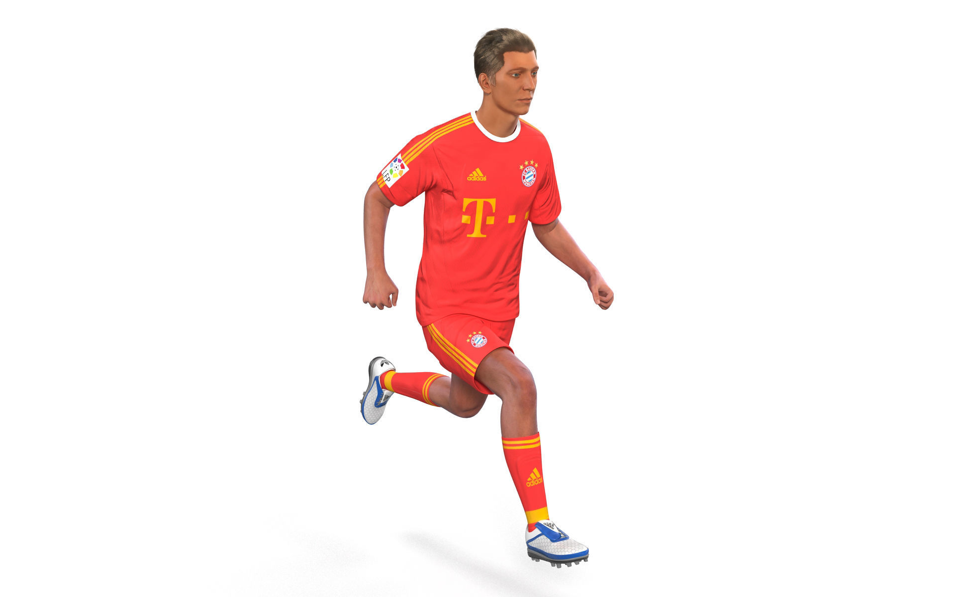 Soccer Player Bayern Rigged 2 3D model_10