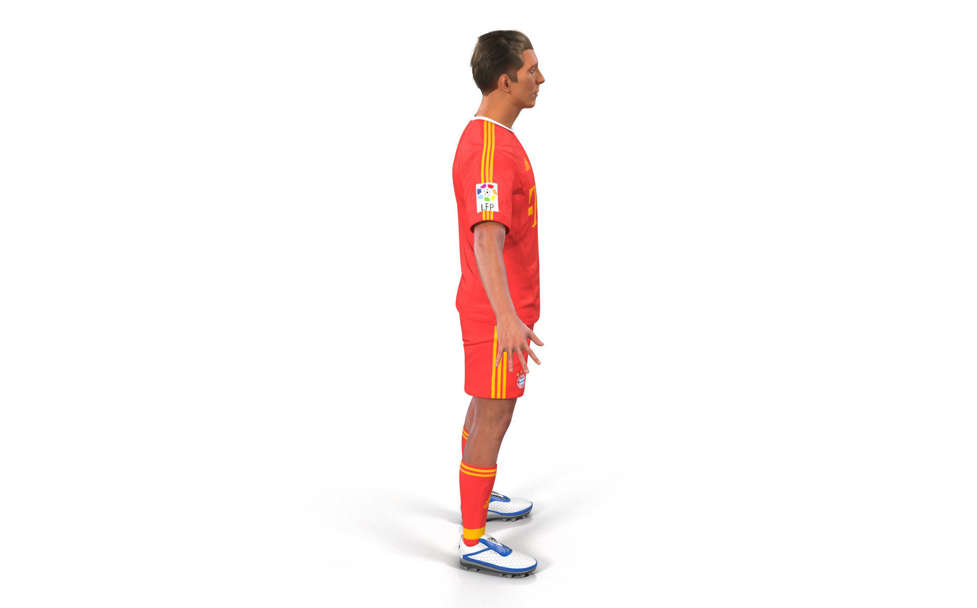 Soccer Player Bayern Rigged 2 3D model_4