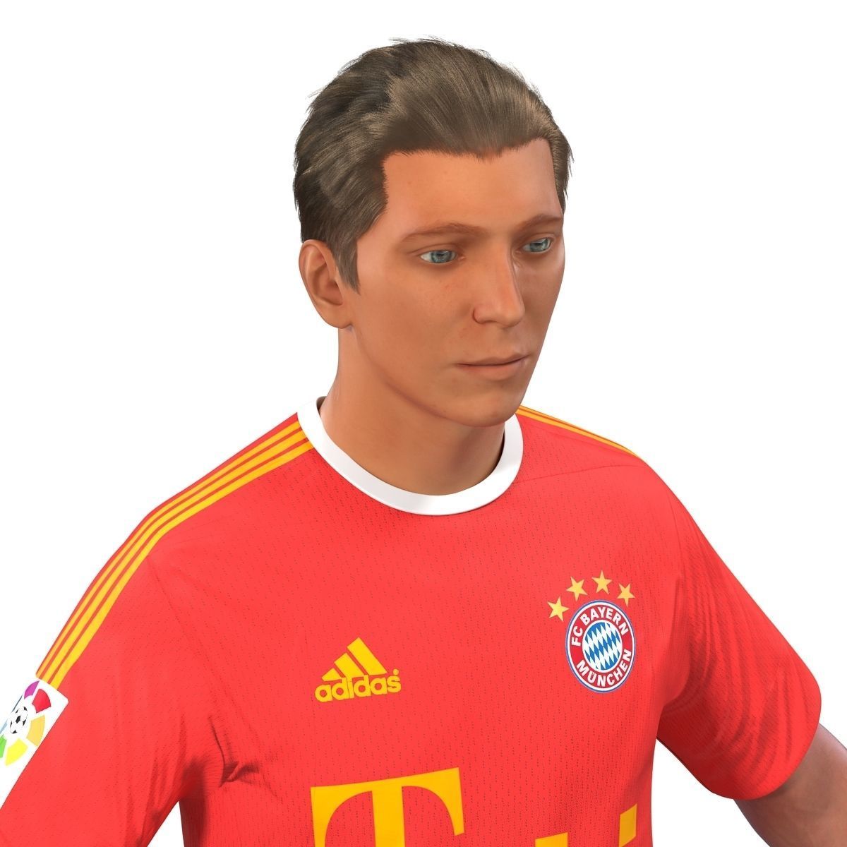 Soccer Player Bayern Rigged 2 3D model_24