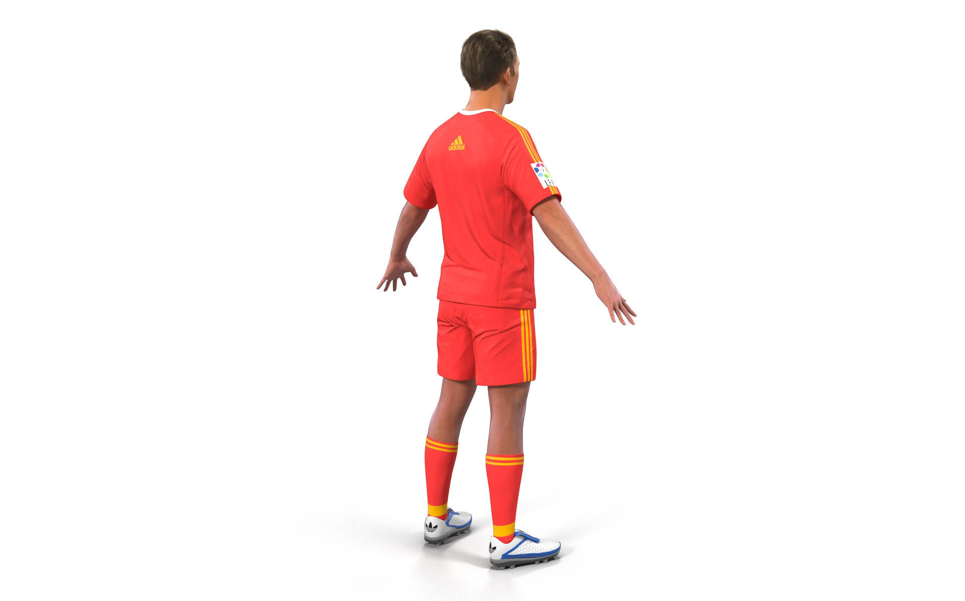 Soccer Player Bayern Rigged 2 3D model_5