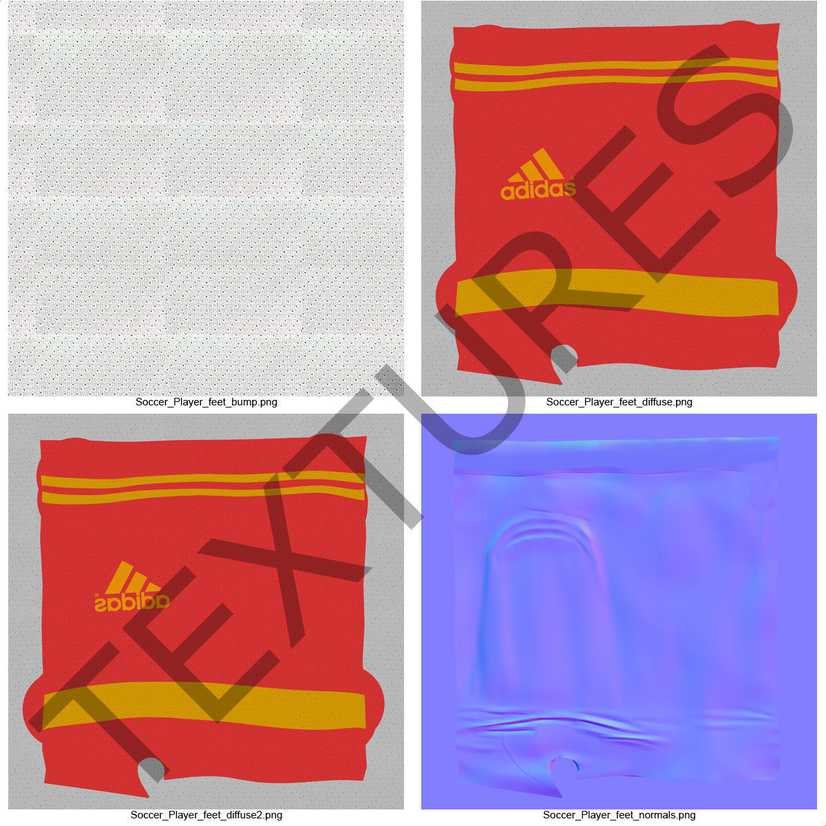 Soccer Player Bayern Rigged 2 3D model_36