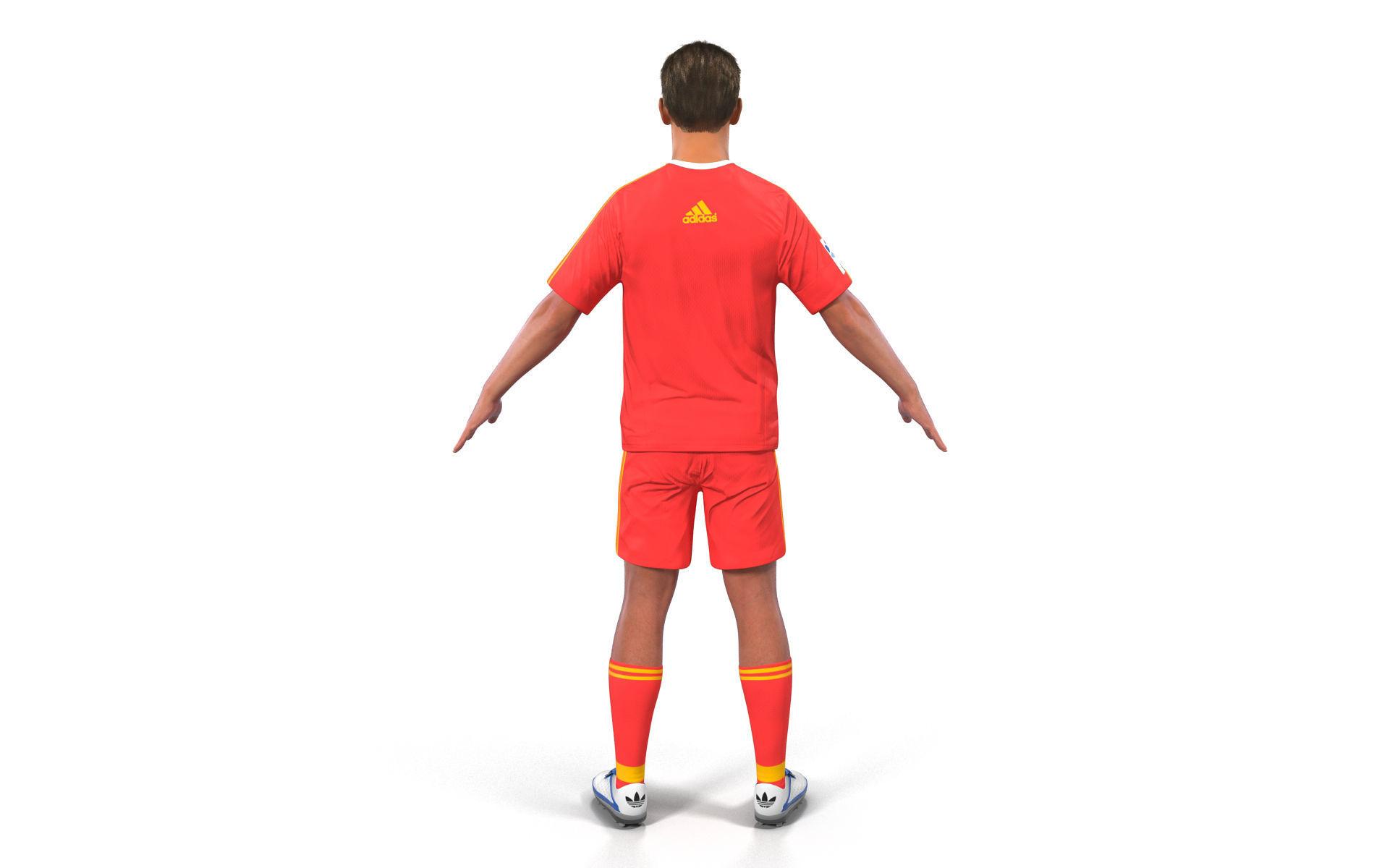 Soccer Player Bayern Rigged 2 3D model_6