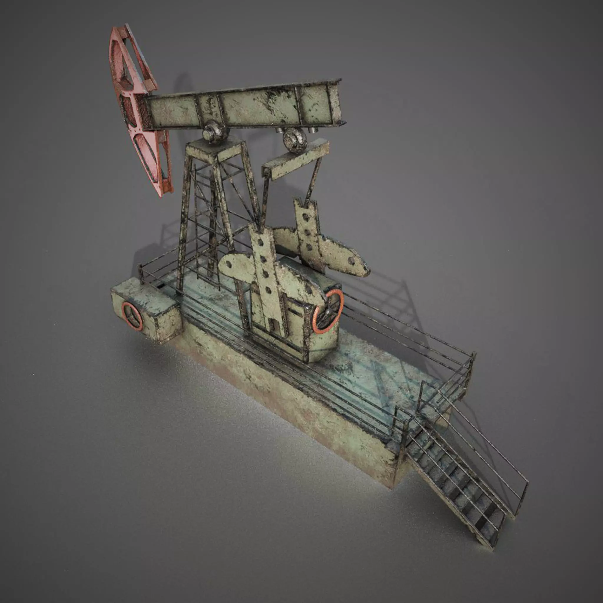 Oil Pump I PBR Model 3D model Low-poly 3D model_0