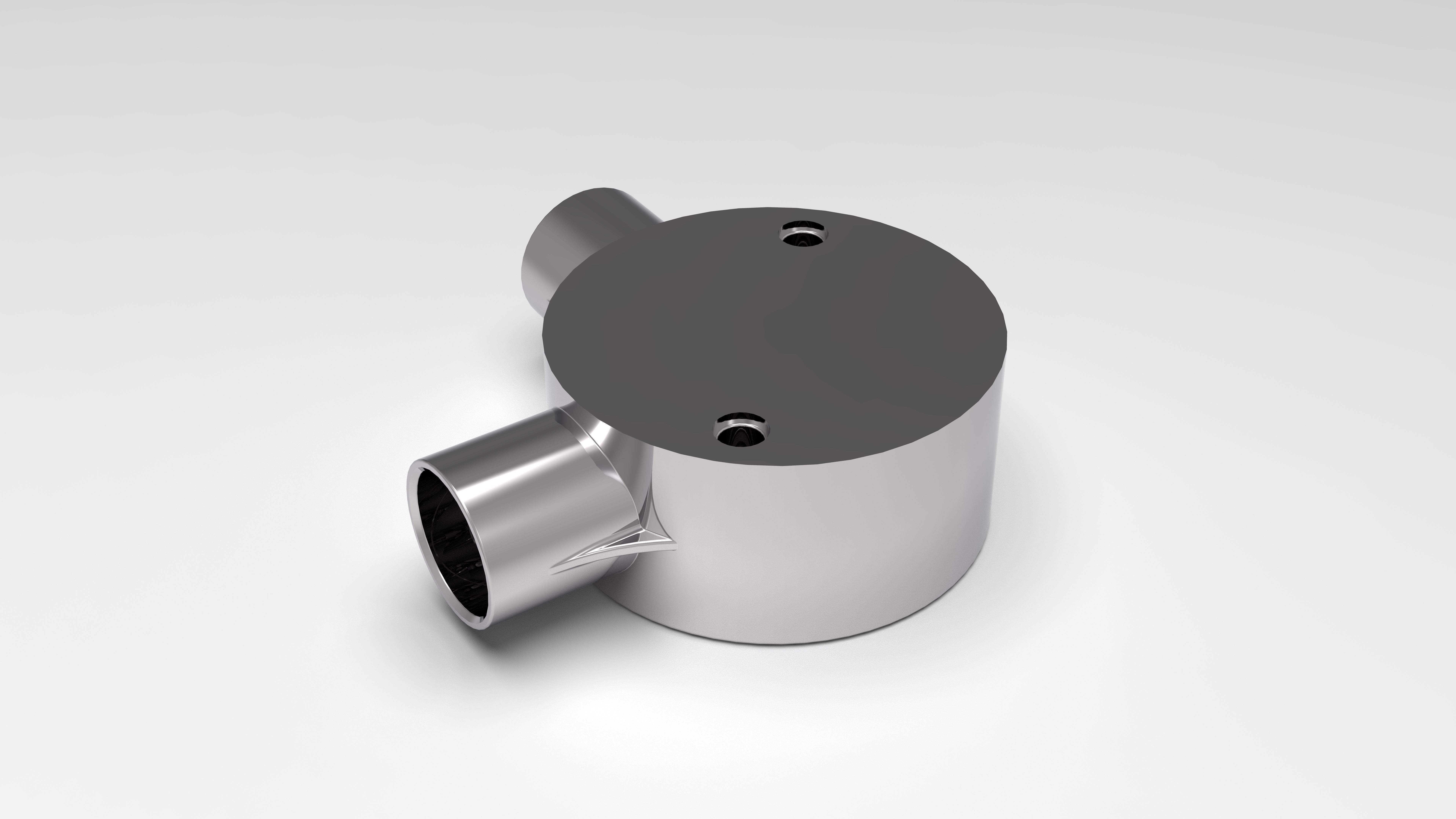 20mm-2-way-90deg-Junction-Box plastic pipe 3D print model_8