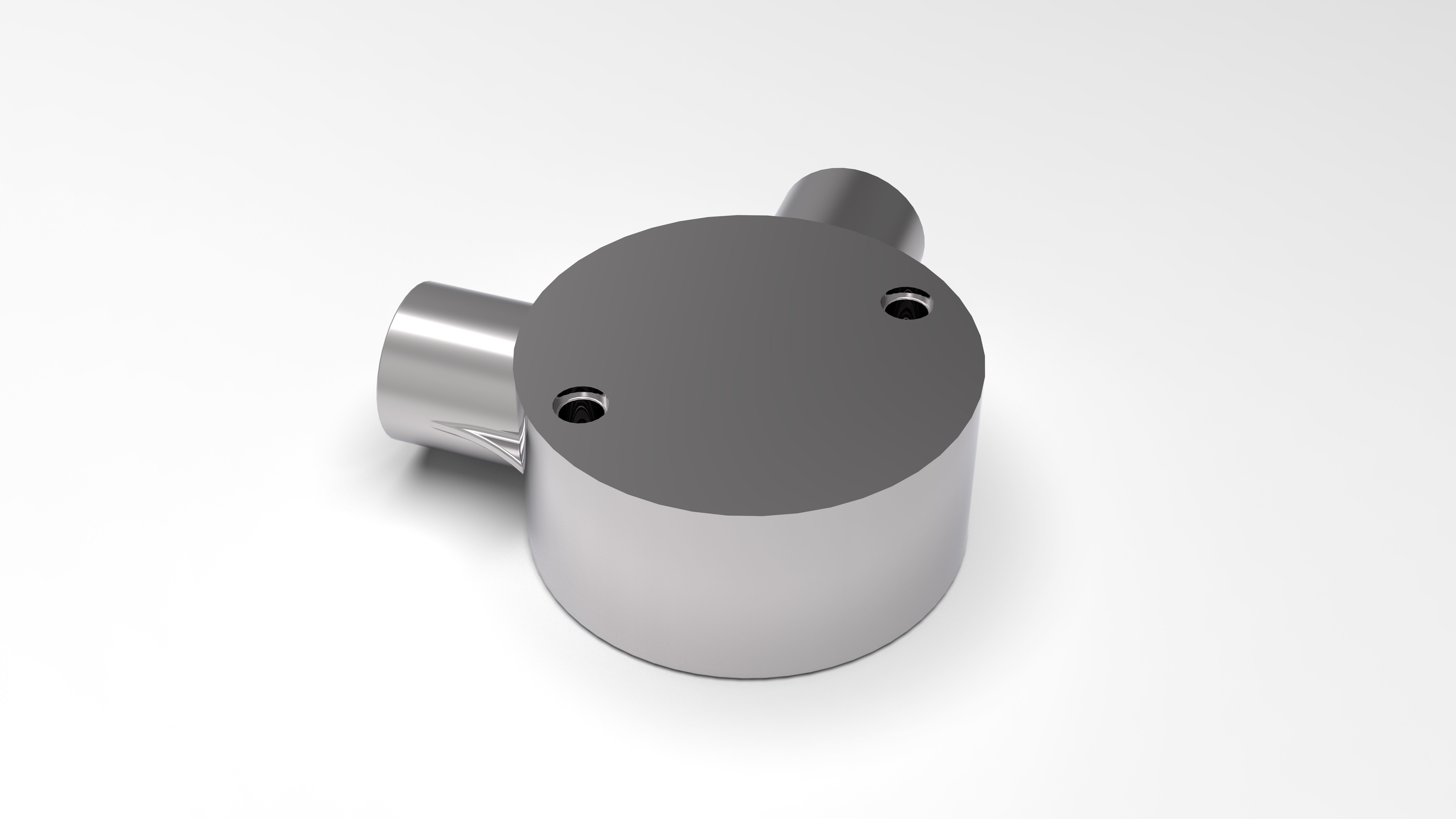 20mm-2-way-90deg-Junction-Box plastic pipe 3D print model_6