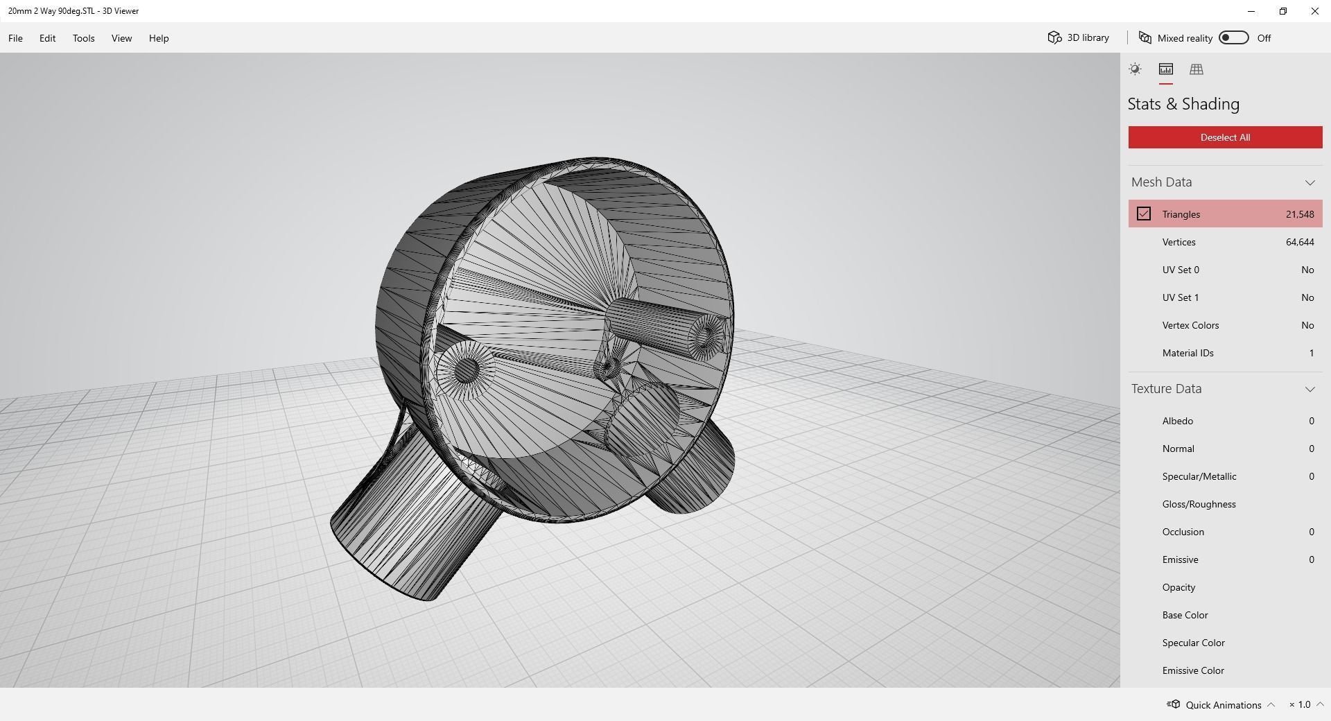 20mm-2-way-90deg-Junction-Box plastic pipe 3D print model_10