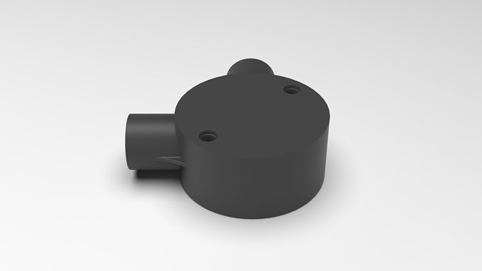 20mm-2-way-90deg-Junction-Box plastic pipe 3D print model