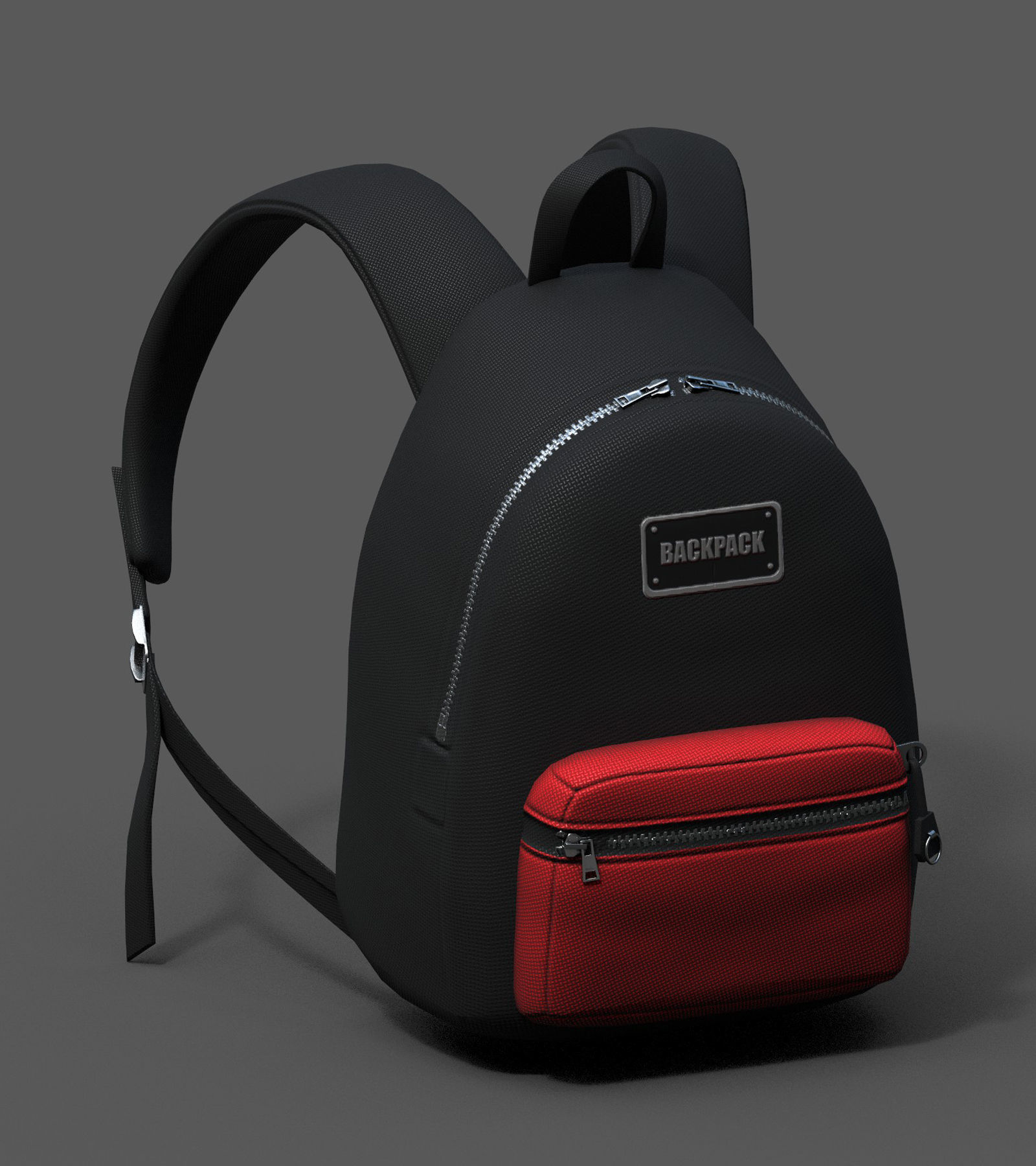 Backpack Camping Generic Color 3d human baggage Low-poly 3D model_1